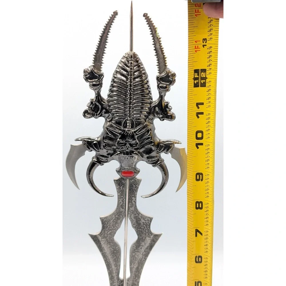 Ceremonial Spider Metal Dagger Fantasy Room Display (12 Inches Tall)
